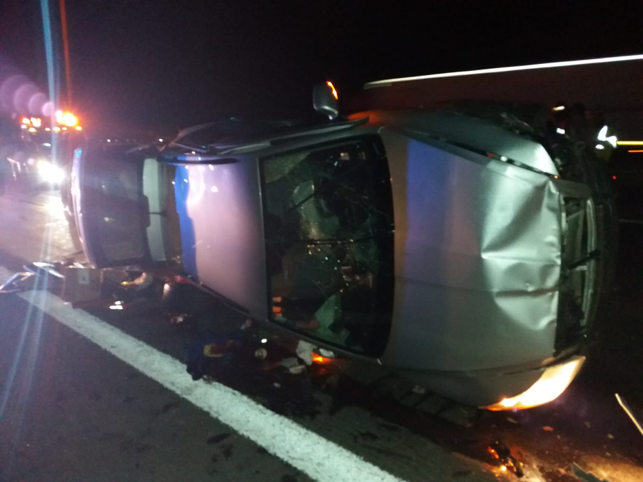 Accident în lanț pe A1! Cinci mașini sunt implicate în carambol