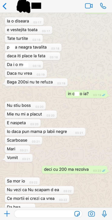 Cum a “negociat” juniorul unui controversat politician pentru o bloggeriță. A scos-o la 200 € pentru o… #$@&