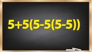 Test de inteligență pentru matematicieni | Calculați 5+5(5-5(5-5))