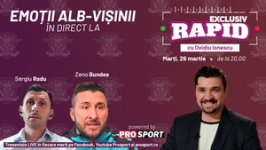 Sergiu Radu și Zeno Bundea vin la "EXCLUSIV RAPID" marți, 26 martie, de la ora 20.00