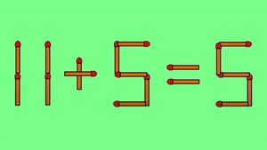 Test IQ exclusiv pentru genii | Corectați 11 + 5 = 5, mutând un singur chibrit