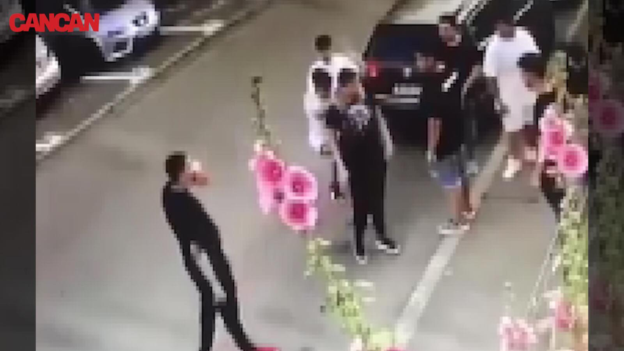 Scenele violente au fost surprinse de o cameră de supraveghere