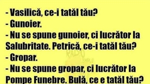 Bancul sfârșitului de săptămână | "Vasilică, ce e tatăl tău?"