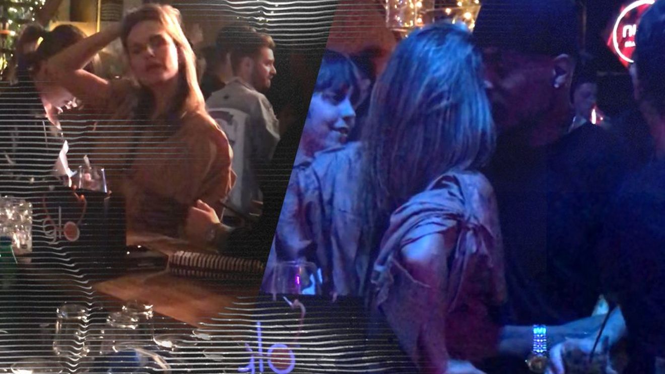 Anna Lesko, îmbrățișări năvalnice și sărut pe șest cu un cunoscut ”tripod” din showbiz