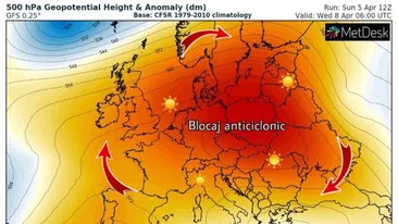 ANM, în alertă! Luna aprilie va fi dezastruoasă pentru unii români. Ce înseamnă blocajul anticiclonic şi cum ne va afecta pe parcursul anului