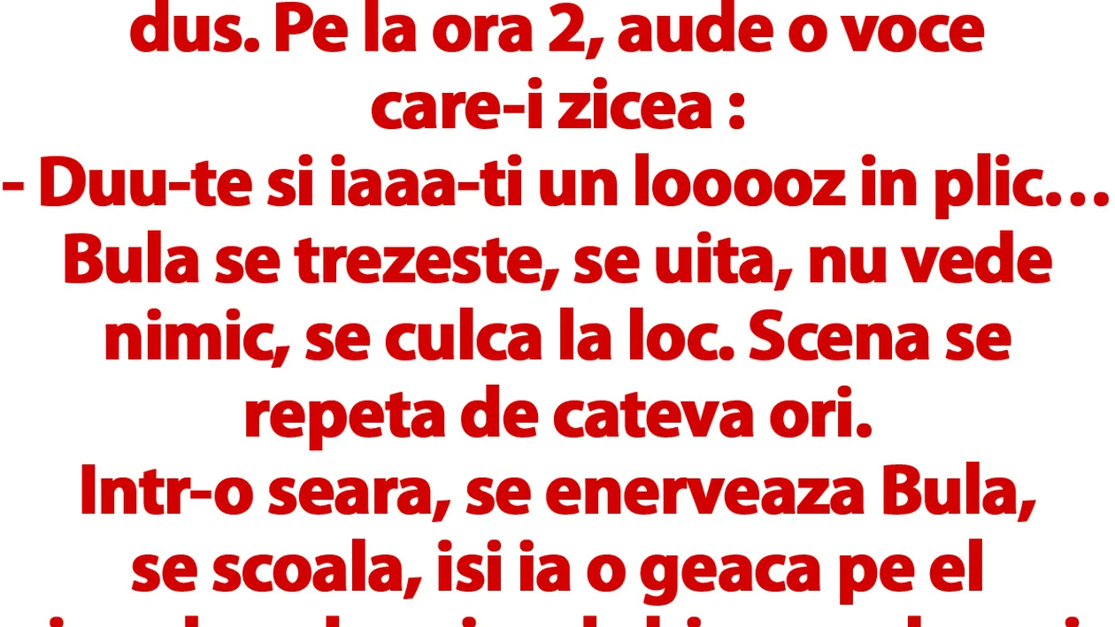 BANCUL ZILEI | Bulă joacă la loz în plic