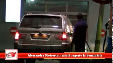 Alessandra Stoicescu, tratata regeste la benzinarie