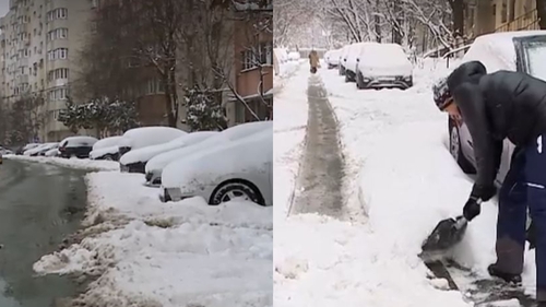 Atenție, șoferi! Amenzi URIAȘE pentru cei care nu își curăță mașina de zăpadă înainte să plece la drum
