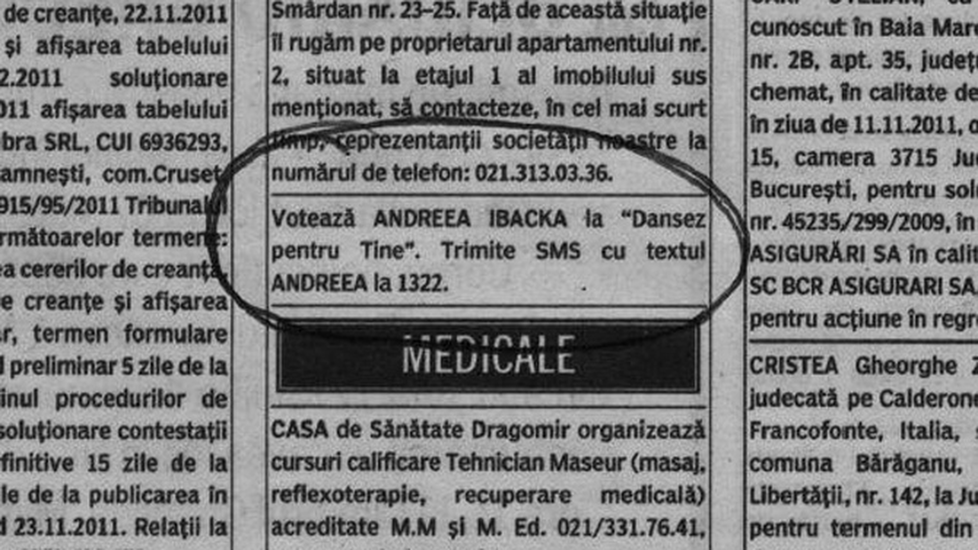 Andreea Ibacka, promovata in ziare pentru a castiga "Dansez pentru tine"! Apare la "mica publicitate"! Uite ce anunt a aparut!