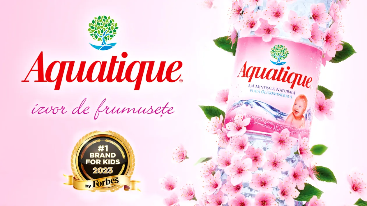 Apa Aquatique, câștigătoare la două categorii de apă:  Cea mai bună apă minerală plată pentru copii și Cea mai bună apă minerală plată pentru sugari