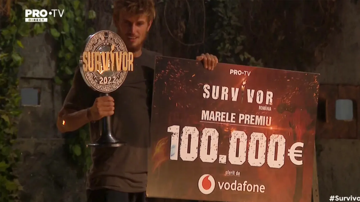 De necrezut! Câți bani a câștigat în total Alex Delea, de fapt: marele premiu + cele 20 săptămâni la Survivor România 2022 de la Pro TV