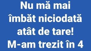 BANCUL DE MIERCURI | „Nu mă mai îmbăt niciodată atât de tare”