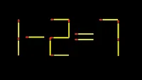 Test de inteligență | Bineînțeles, 1 - 2 = 7 este greșit. Corectați egalitatea, mutând un singur chibrit