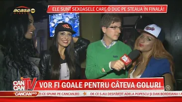 Cele mai mari suporteriţe ale Stelei! Tonciu, Laurette şi Buruiană ţipă pentru Steaua! Uite-le cum îi susţin pe băieţi!