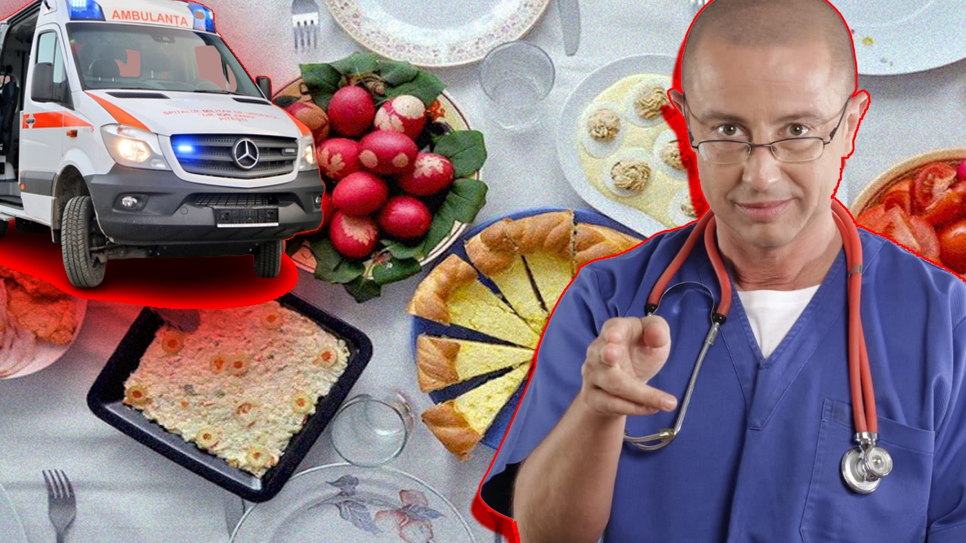 În ce ordine se mănâncă alimentele la masa de Paște ca să nu îți fie rău, potrivit dr. Tudor Ciuhodaru