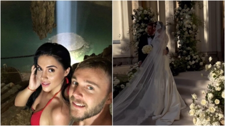 Alexandru Maxim și Cristina Roventa s-au cununat religios! Primele IMAGINI de la evenimentul fastuos