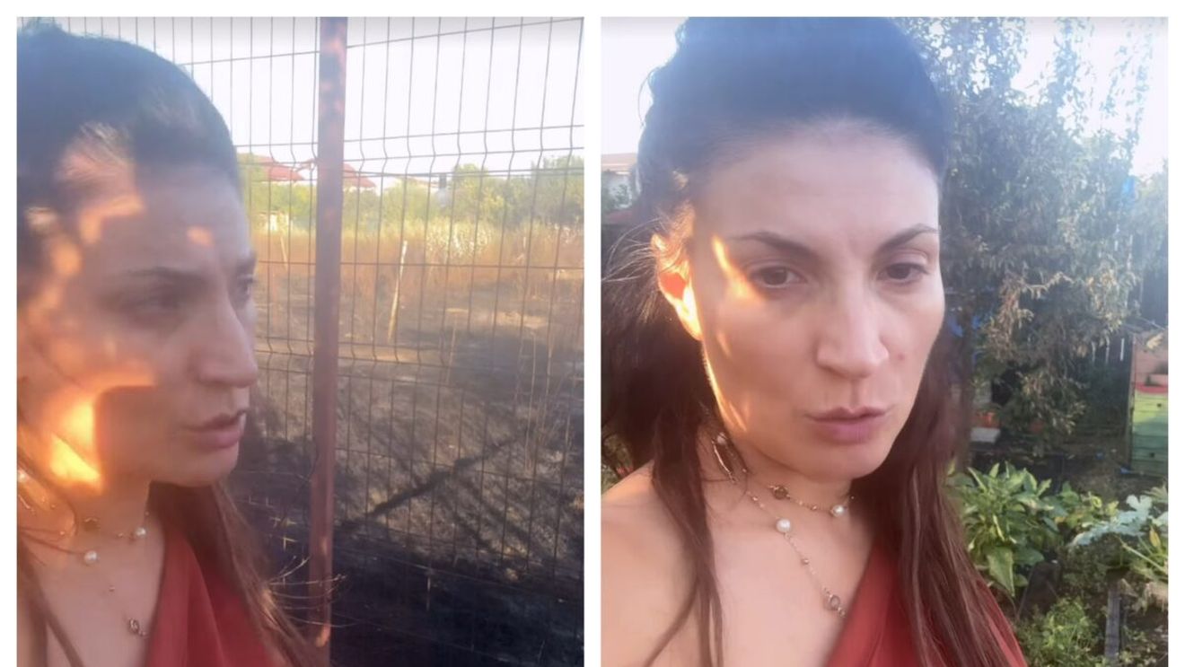 Ioana Ginghină, la un pas să ardă în propria casă! Vecinul ei a dat foc în curte și flăcările au făcut ravagii