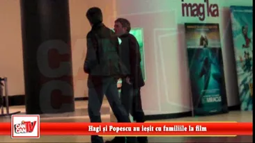 Hagi si Popescu au iesit cu familiile la film