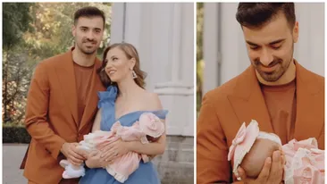 Liviu Teodorescu și-a botezat în stil mare fetița. Soția artistului a făcut furori cu ținuta aleasă