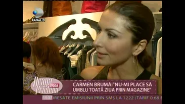 Carmen Bruma nu se considera o fashionsita