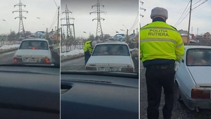 Polițistii din Olt au oprit această Dacie 1310! Au scos apoi telefonul și au început să filmeze! Cine se afla în mașină și cum s-a terminat totul! VIDEO