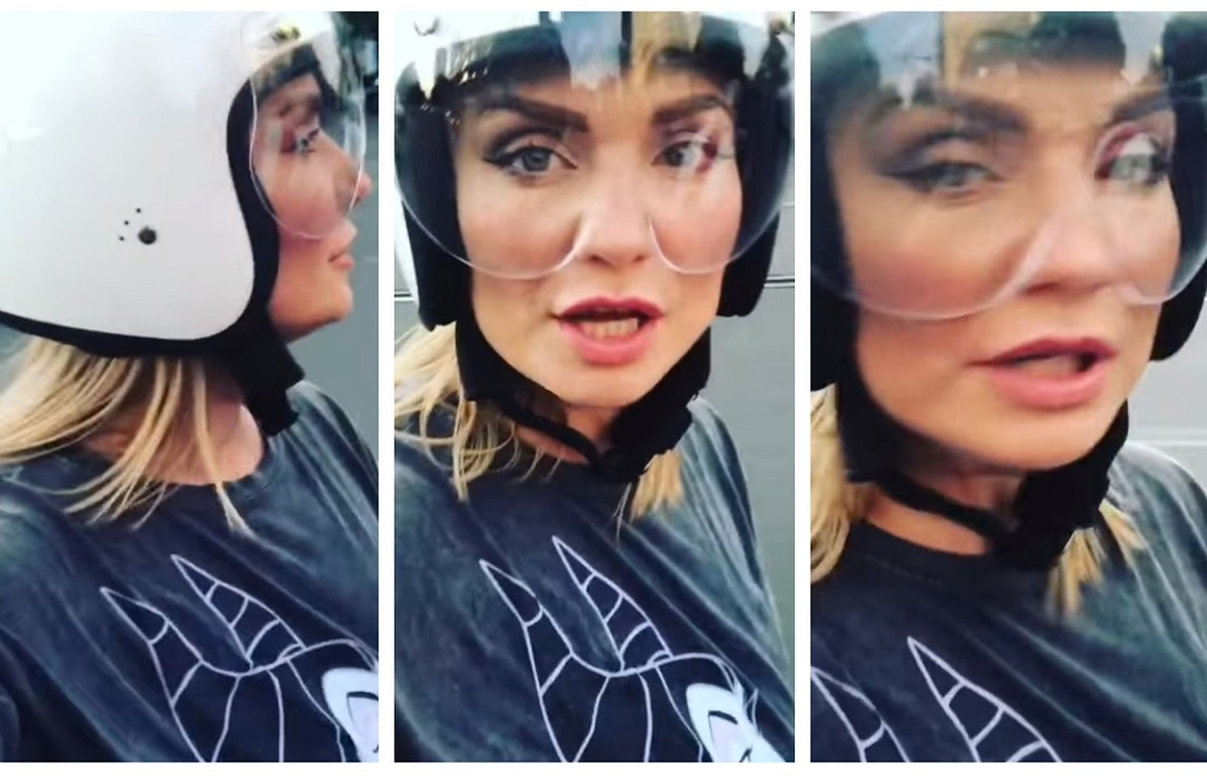 Nu ai văzut-o niciodată așa! Cristina Cioran, o tură cu motorul prin București după ce a plecat de la Acces Direct
