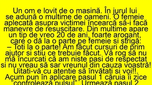 BANC | "Toți la o parte! Am făcut cursuri de prim ajutor"