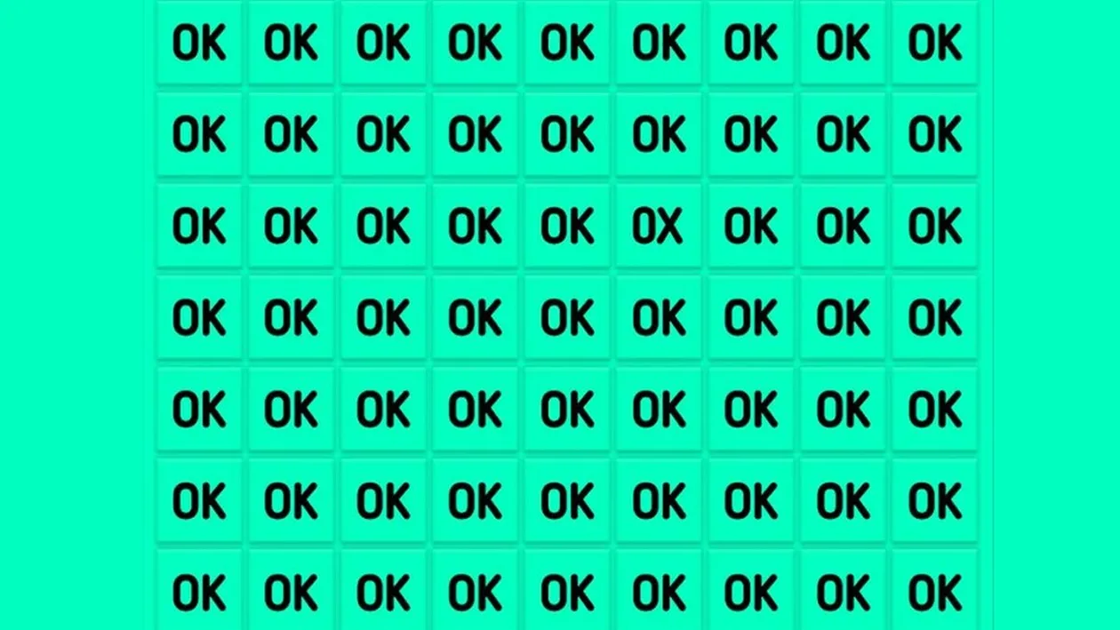 Test de perspicacitate | Găsiți singurul OK care nu este ok!