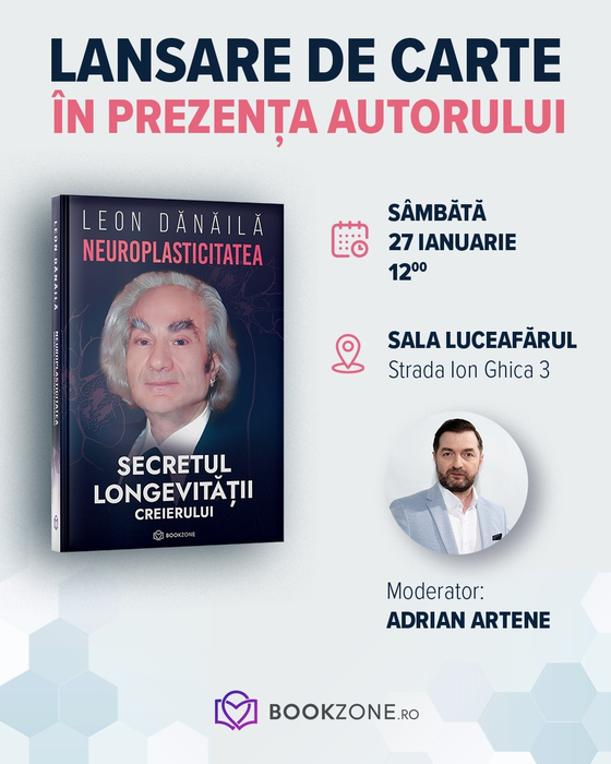 Academicianul Leon Dănăilă și-a lansat prima lucrare pentru publicul larg - „Neuroplasticitatea. Secretul longevității creierului”