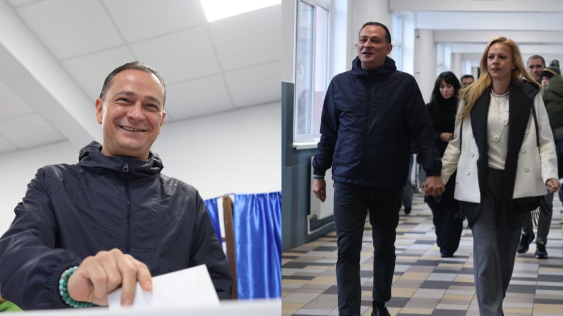 Daniel Băluță, primele declarații după vot. Candidatul PSD a venit împreună cu soția: ”Liniile de tramvai, spitalele, școlile sunt cele care contează”