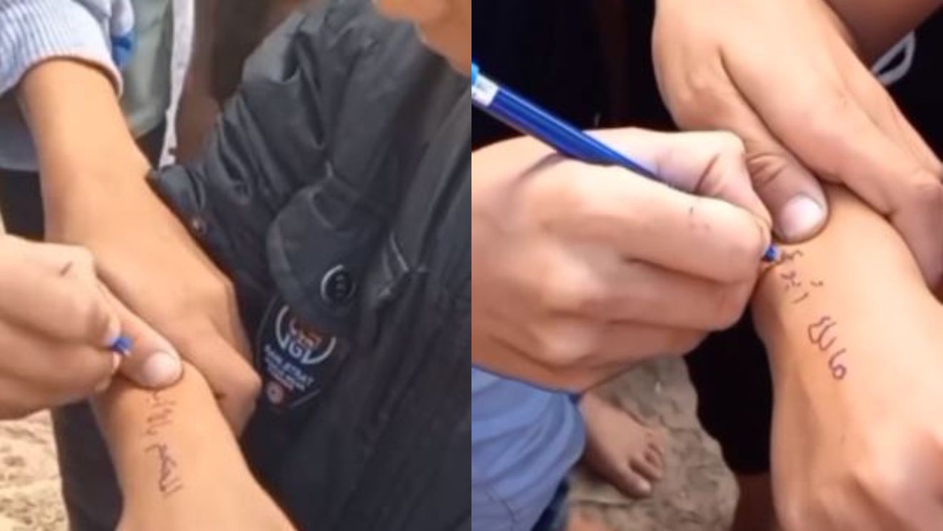 Realitatea crudă din Fâșia Gaza. Copiii își scriu numele pe brațe, pentru a fi identificați în cazul în care mor în urma atacurilor