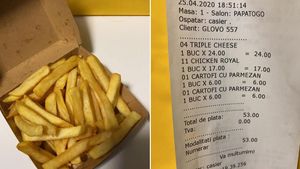De-a râsu'-plânsu'! Ireal ce a primit un tânăr din iași după ce a comandat o porție de cartofi prăjiți cu parmezan prin aplicația Glovo
