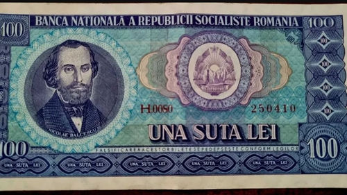 Amintiri din trecut. La ce preț se vinde o bancnotă de 100 de lei din 1966, cu chipul lui Nicolae Bălcescu, acum, în 2023