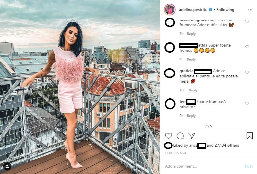 Adelina Pestrițu a cedat în fața criticilor dure făcute de un internaut! Reacția vedetei nu a trecut neobservată de unii dintre fani