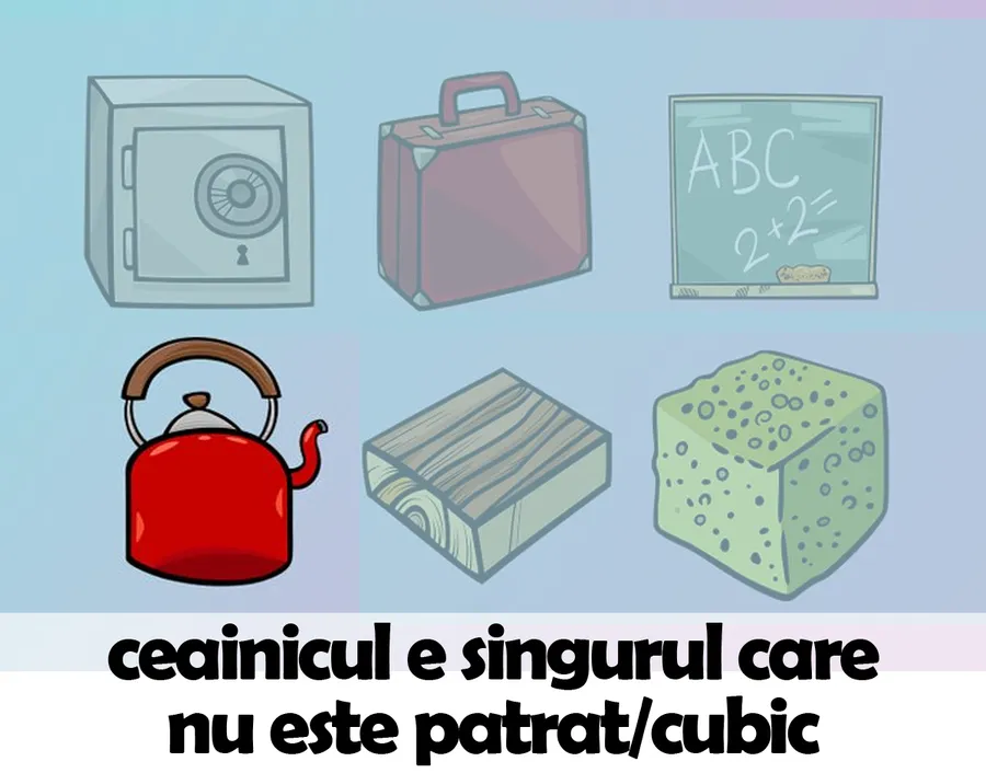 TEST IQ | Unul dintre cele 6 obiecte e diferit de celelalte. Care?