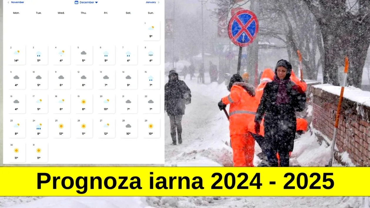 Meteorologii EaseWeather anunță o iarnă cum n-a mai fost în România: Prognoza pentru decembrie 2024, ianuarie și februarie 2025