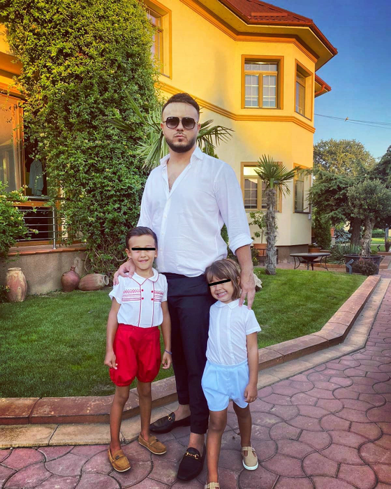 Gabi Bădălău și cei doi copii ai lui, Nicolas și Gabriel (Foto: Instagram)