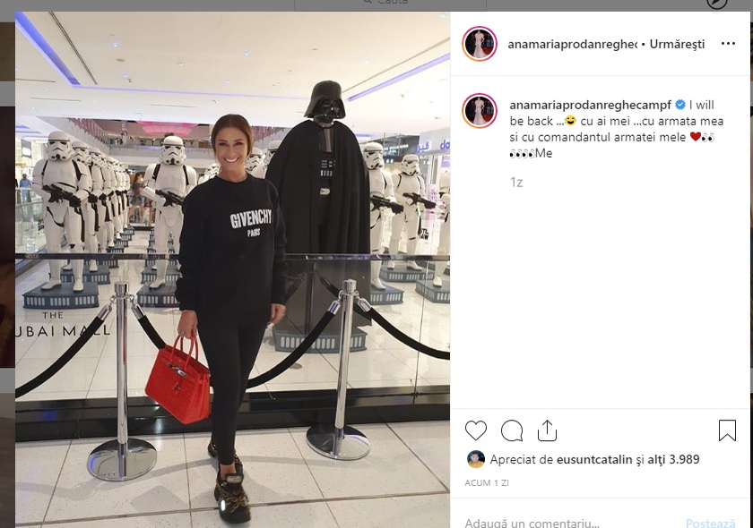 Anamaria Prodan şi-a luat geantă de 77.000 €