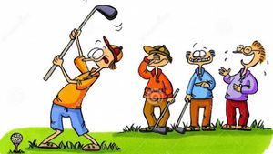BANC| Patru bătrâni s-au dus la un club să joace golf
