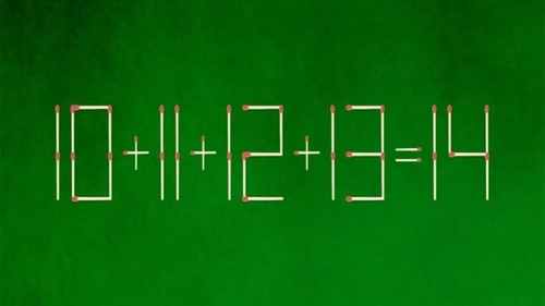 Test IQ exclusiv pentru genii | Corectați 10+11+12+13=14, mutând un singur chibrit