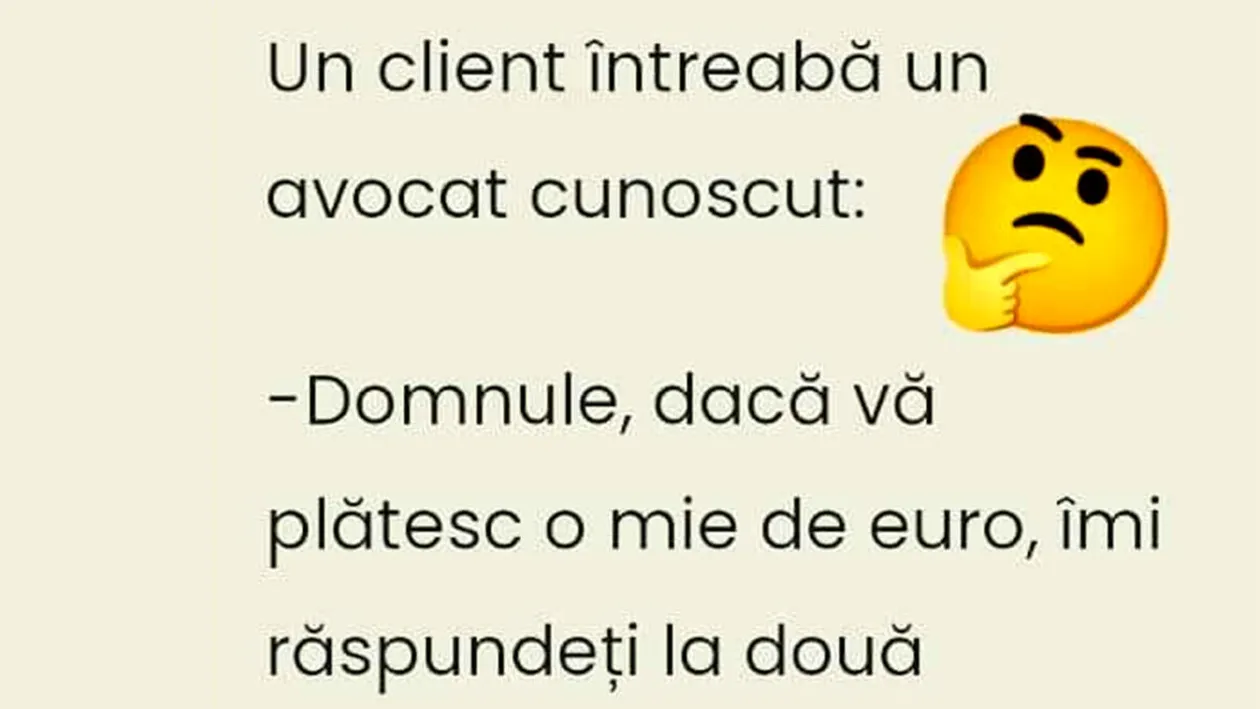 BANC | Domnule avocat, dacă vă plătesc 1.000 de euro, îmi răspundeți la două întrebări?