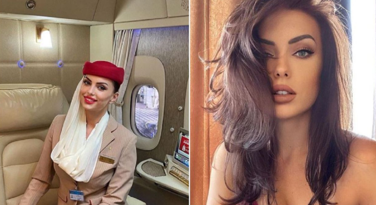 Cum i-a cucerit Iulia pe arabii de la Emirates. Stewardesa româncă este sosia Angelinei Jolie