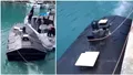 VIDEO Dronă navală misterioasă, descoperită în apropierea insulei Lefkada. Transporta explozibili și avea motorul pornit
