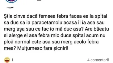 Râzi cu lacrimi! Este comentariul anului. Ce răspuns a primit femeia după ce a pus o întrebare pe un grup de Facebook