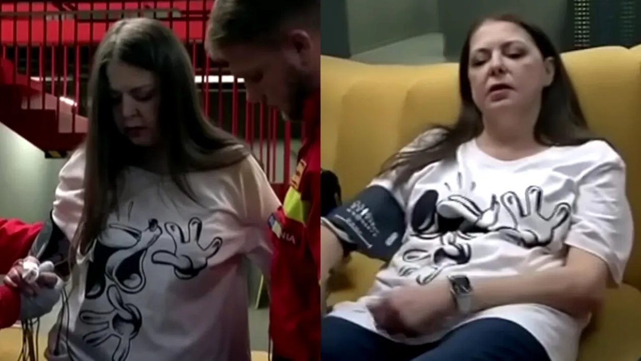 Clipe cumplite pentru Rita Mureșan. A fost chemată ambulanța în platoul emisiunii Un Show Păcătos