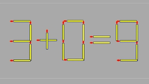 Test de logică pentru genii | Mută un singur chibrit, pentru a corecta 3+0=9