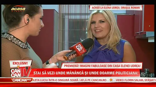 Intră în casa Elenei Udrea! Cea mai sexy femeie din politică şi-a arătat pentru prima dată locuinţa, în exclusivitate la CANCAN TV
