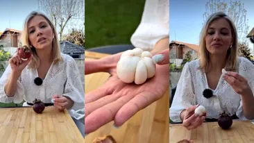 Cât costă un mangustan, fructul exotic care arată ca usturoiul. Andreea Ibacka e încântată de gustul lui