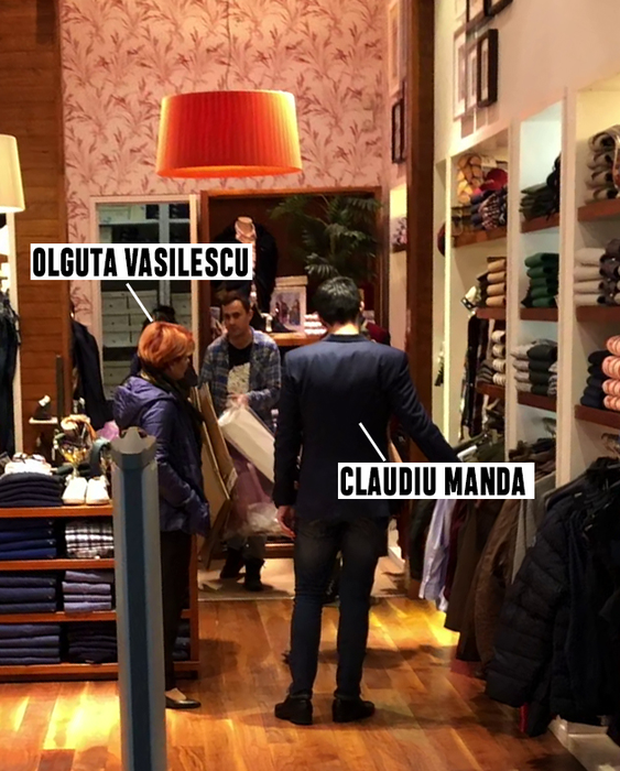 Olguța Vasilescu și Claudiu Manda au intrat într-un magazin, dar nu au cumpărat vreun articol