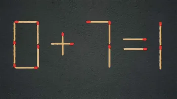 Test de inteligență | Mutați un singur chibrit pentru a corecta 0 + 7 = 1